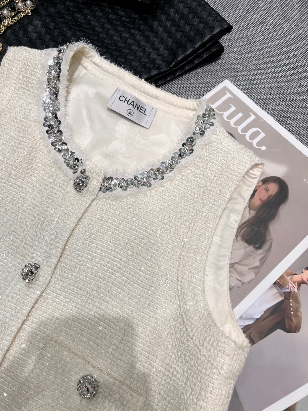 Chanel 2026 Sequined Suit Cream Wool Acrylic 210592