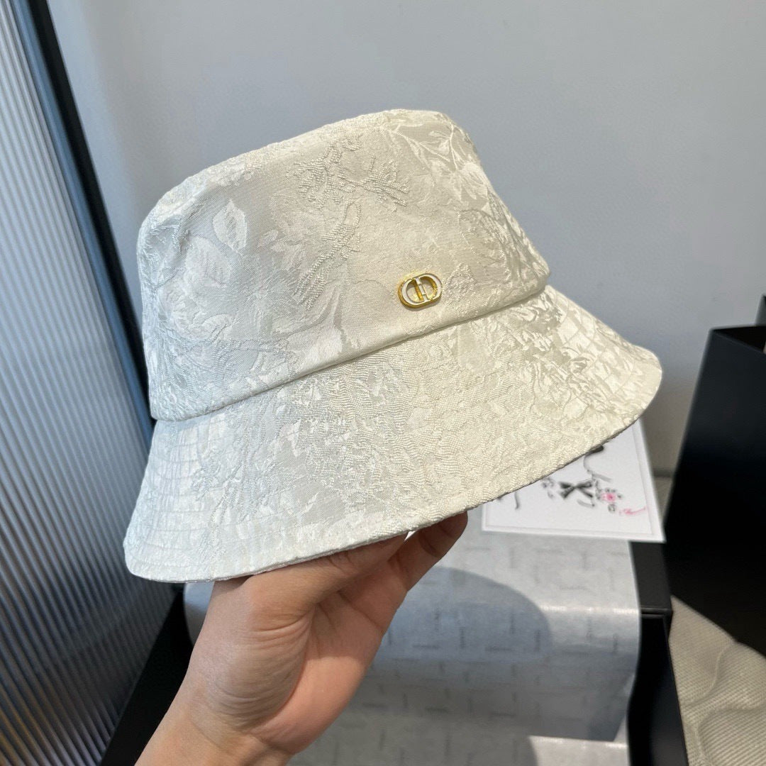 Dior Bucket Jacquard Fabric With Floral Pattern Hat 221086