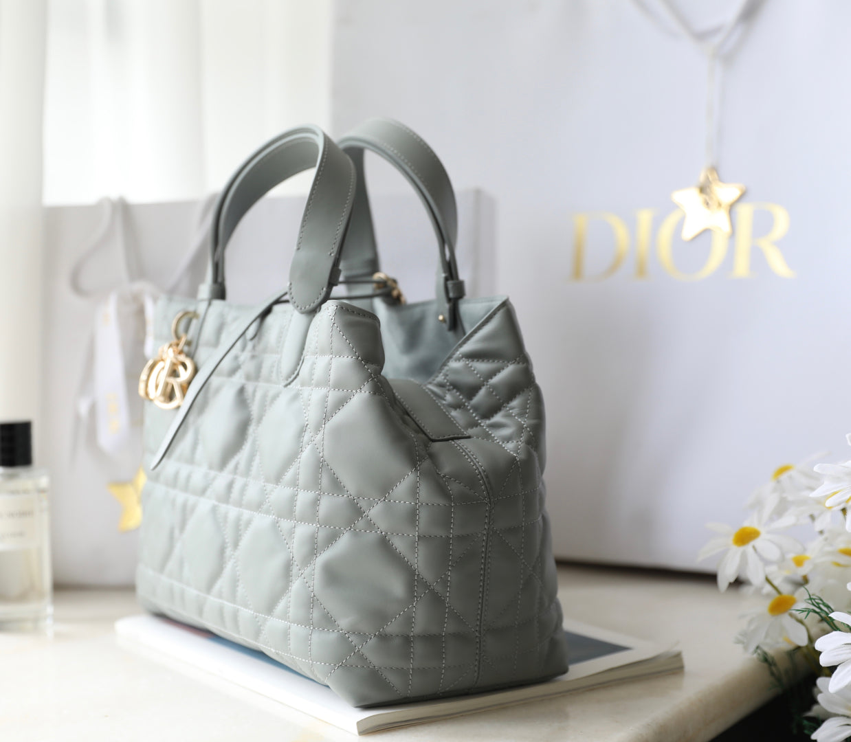 CD Toujours Bag 28.5 Light Blue Calfskin