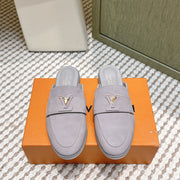 LV 26ss Mule Gray Suede 657811