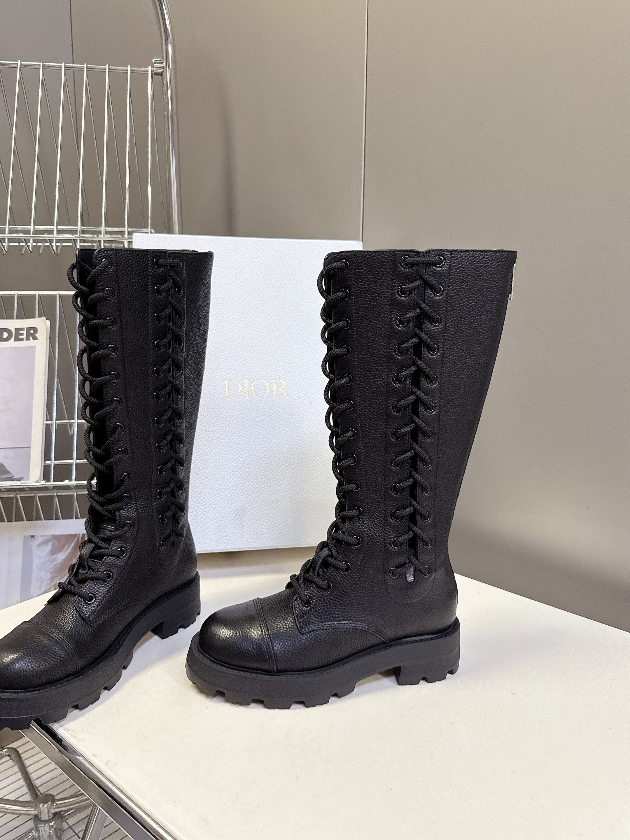 CD Martin Long Boots black top-grain calfskin 430999