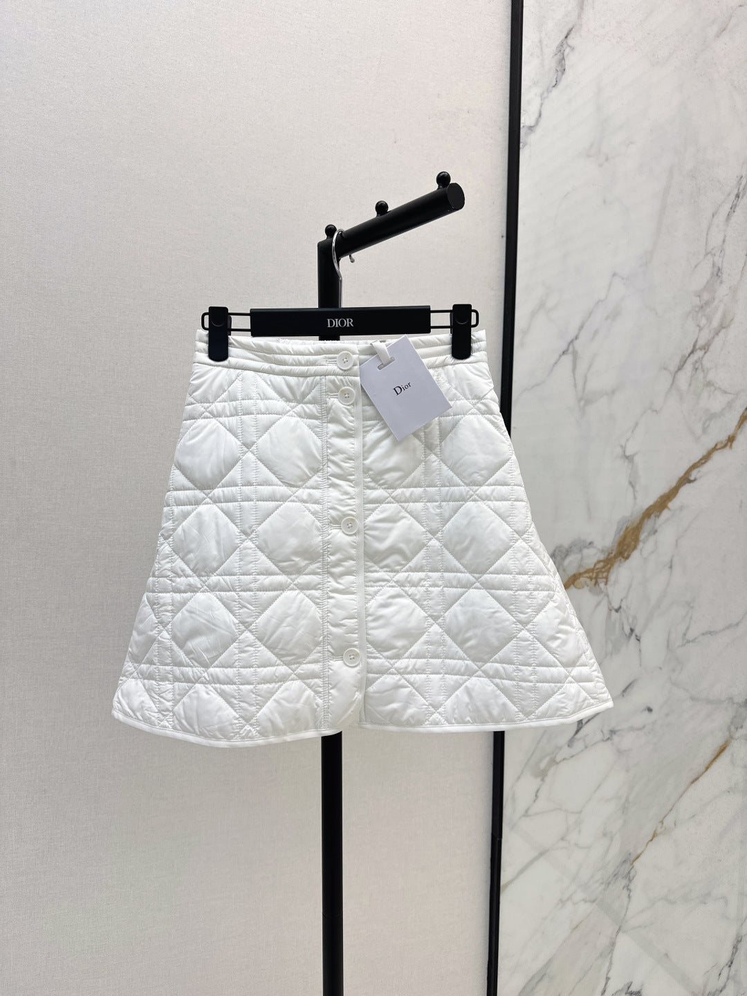 CD 25 Plaid Quilted Lapel Set White Cotton