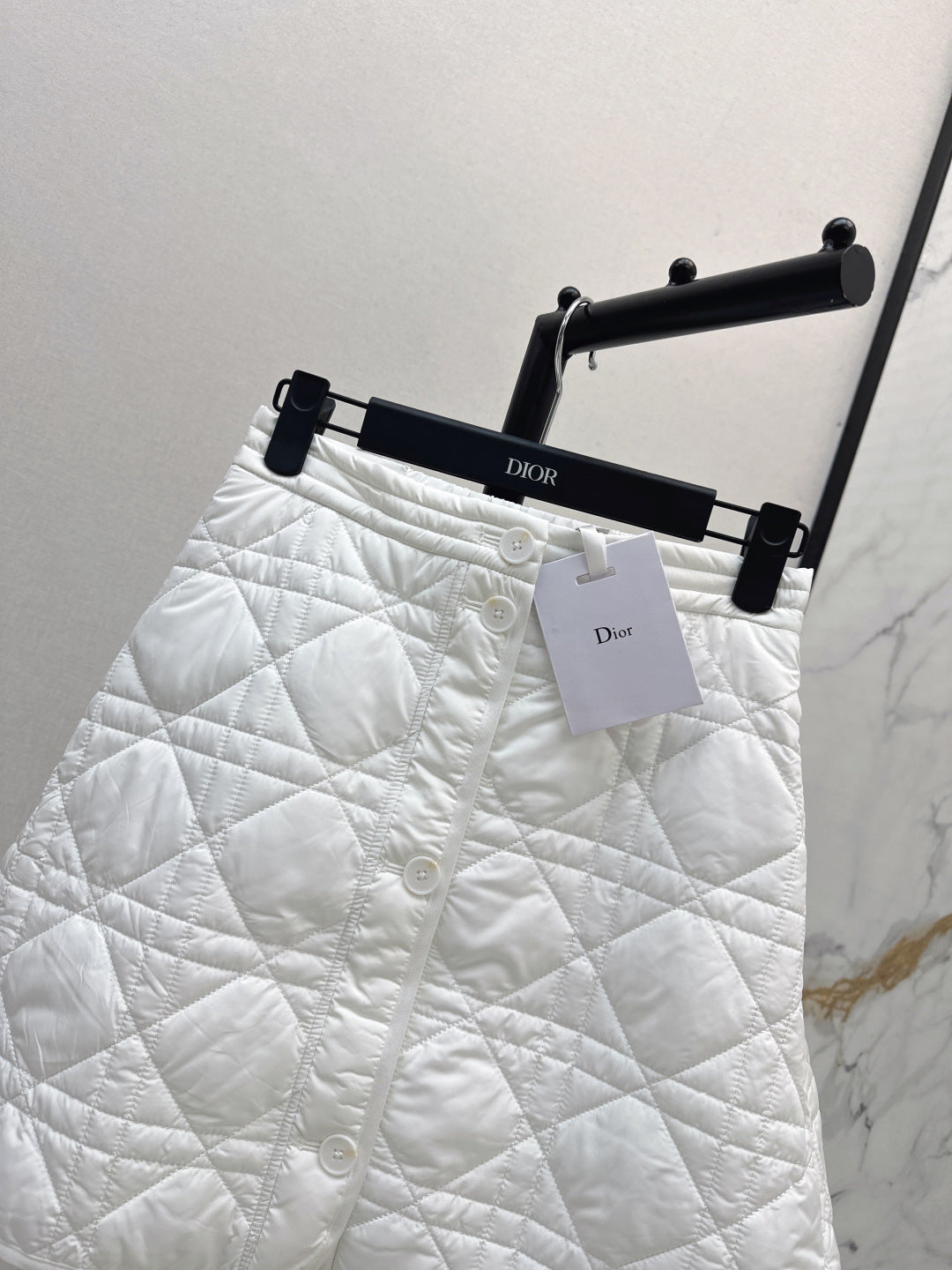 CD 25 Plaid Quilted Lapel Set White Cotton
