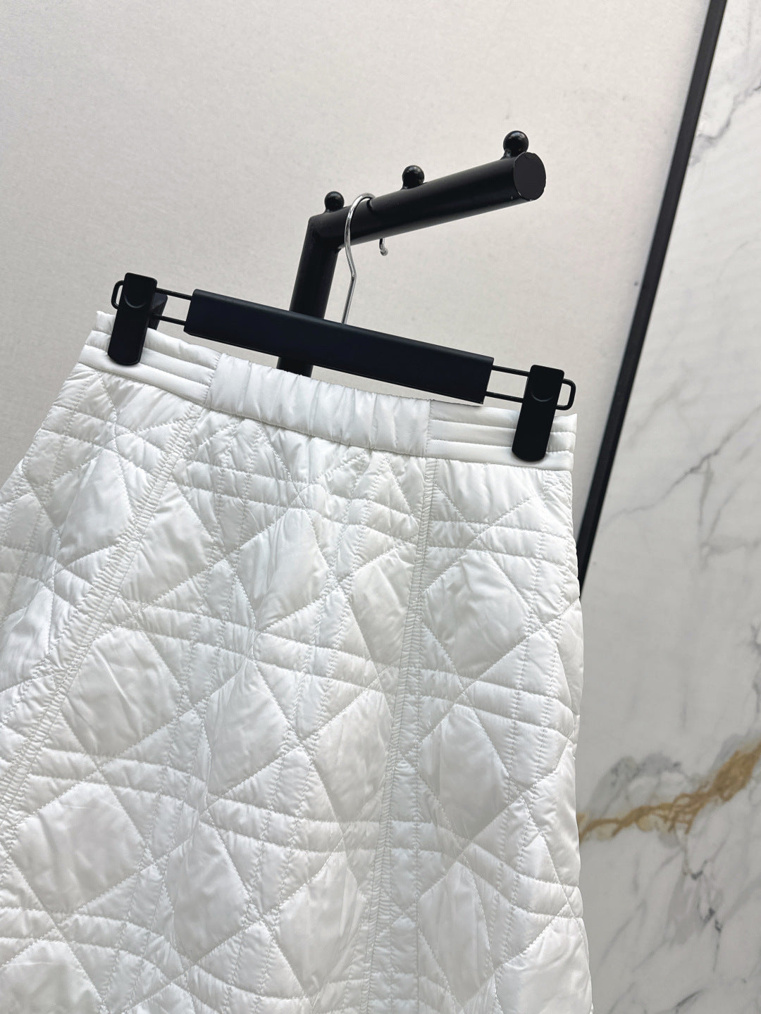 CD 25 Plaid Quilted Lapel Set White Cotton