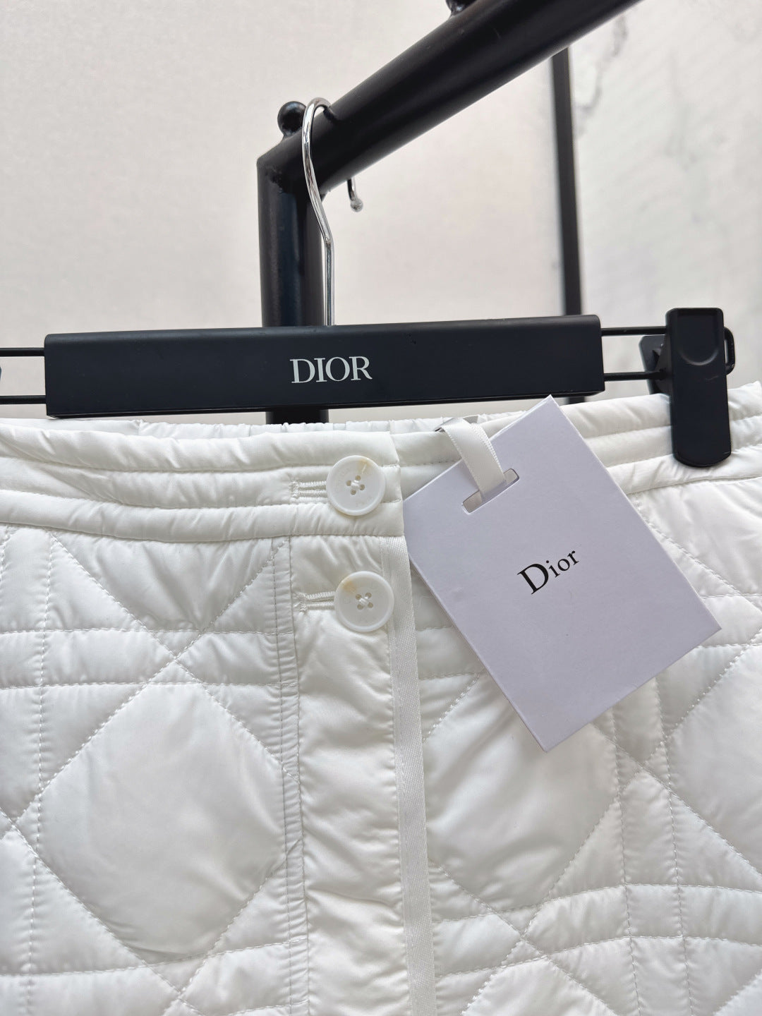 CD 25 Plaid Quilted Lapel Set White Cotton