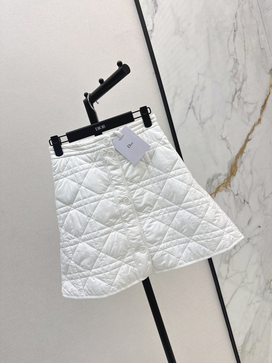CD 25 Plaid Quilted Lapel Set White Cotton