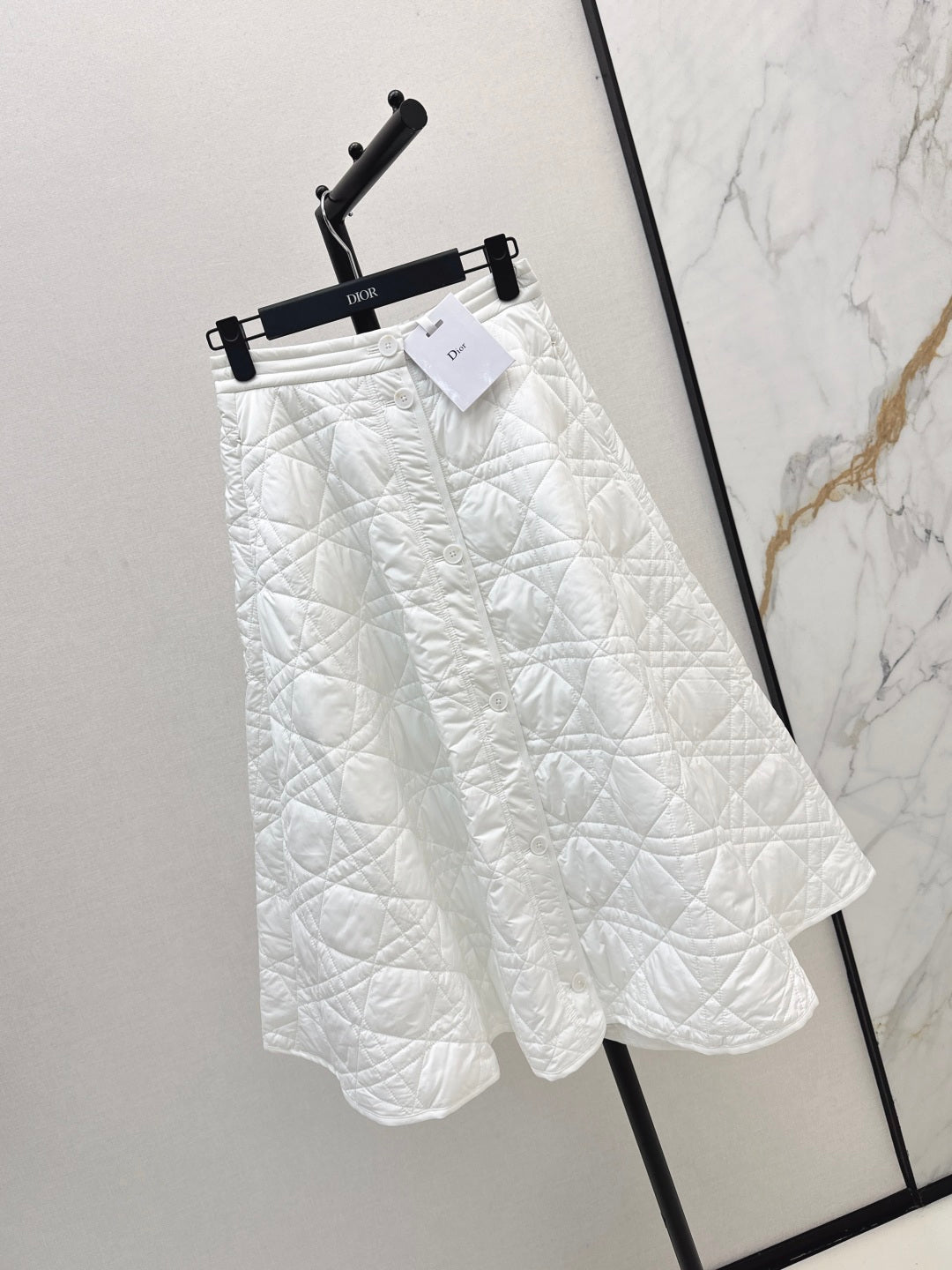 CD 25 Plaid Quilted Lapel Set White Cotton