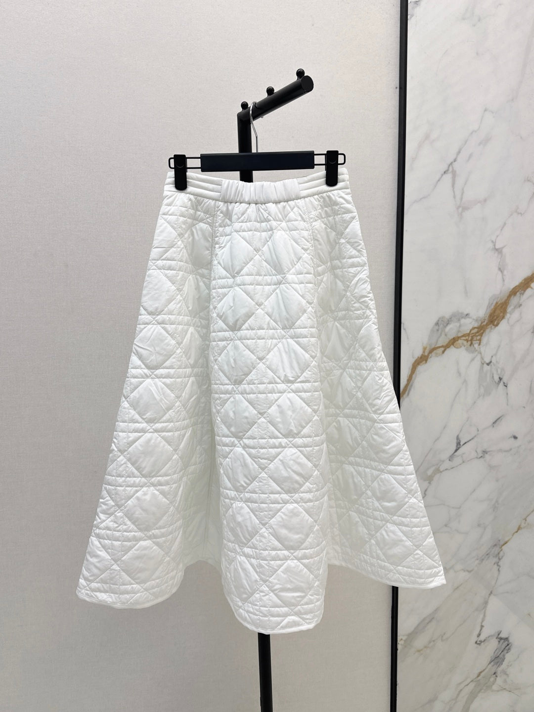 CD 25 Plaid Quilted Lapel Set White Cotton