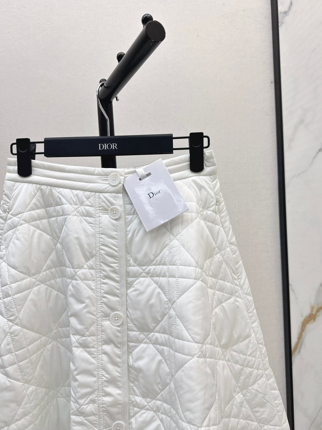 CD 25 Plaid Quilted Lapel Set White Cotton