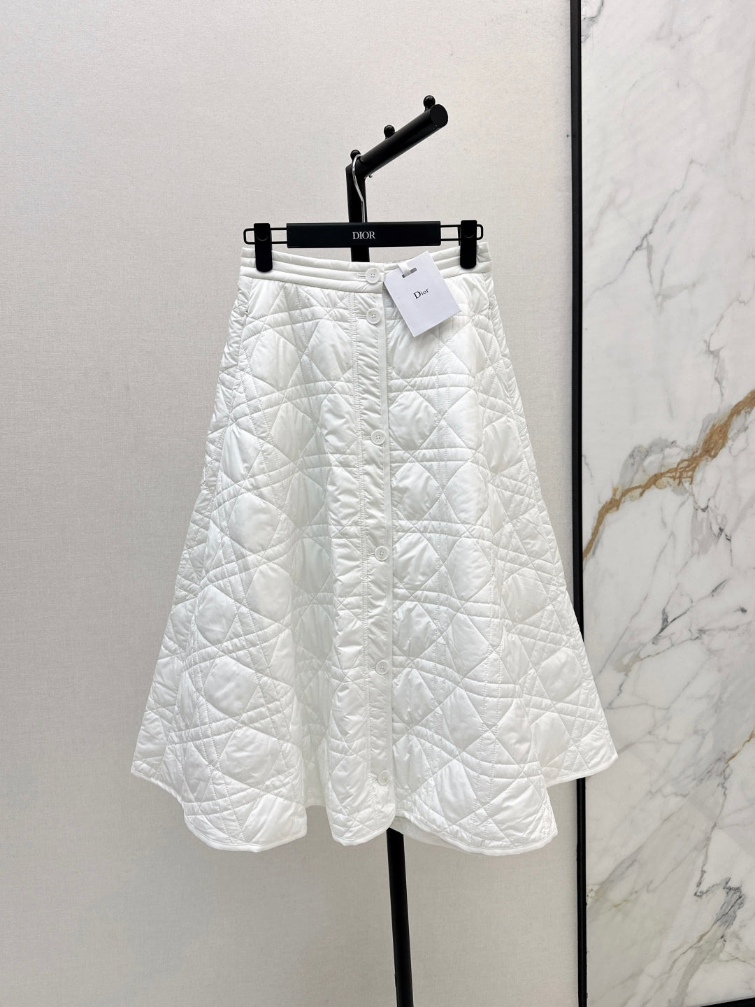 CD 25 Plaid Quilted Lapel Set White Cotton