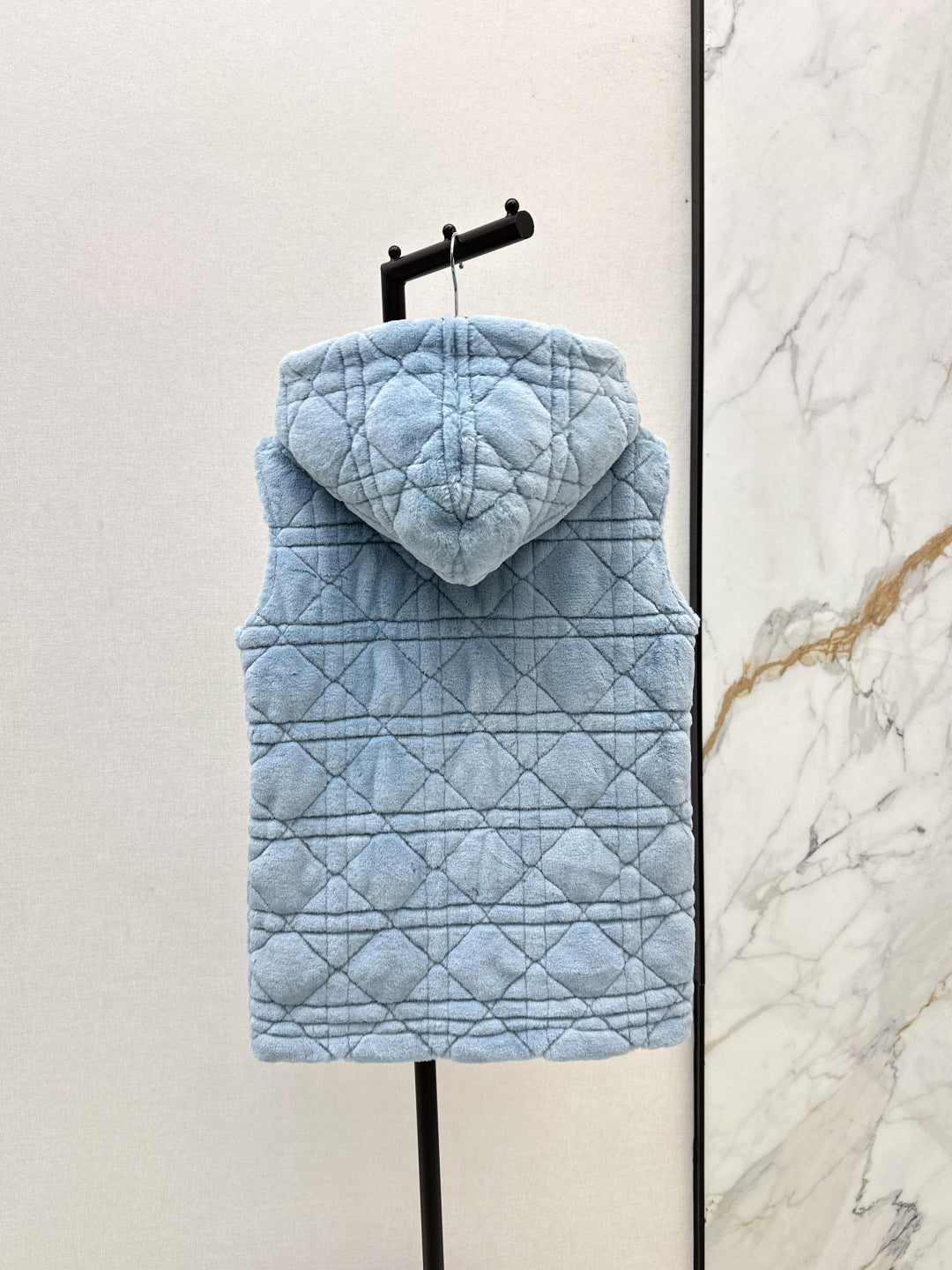 CD 25 Hooded Vest Could Blue Viscose