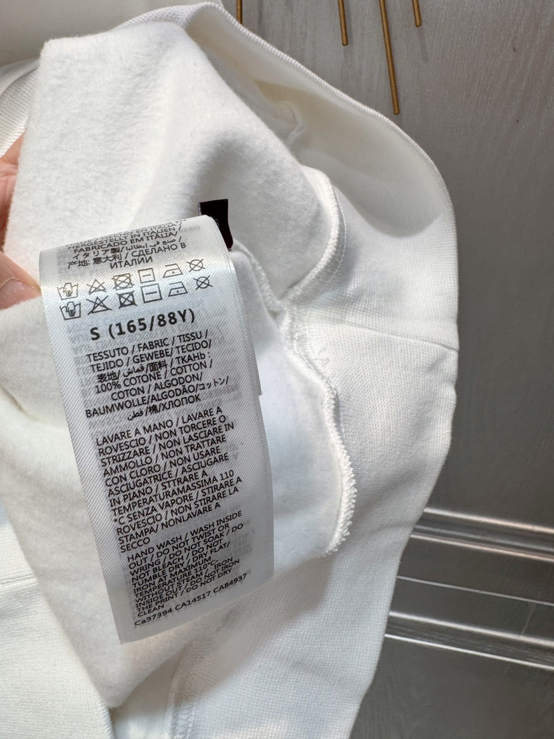 GG 25 Hooded Sweatshirt White Cotton 0021