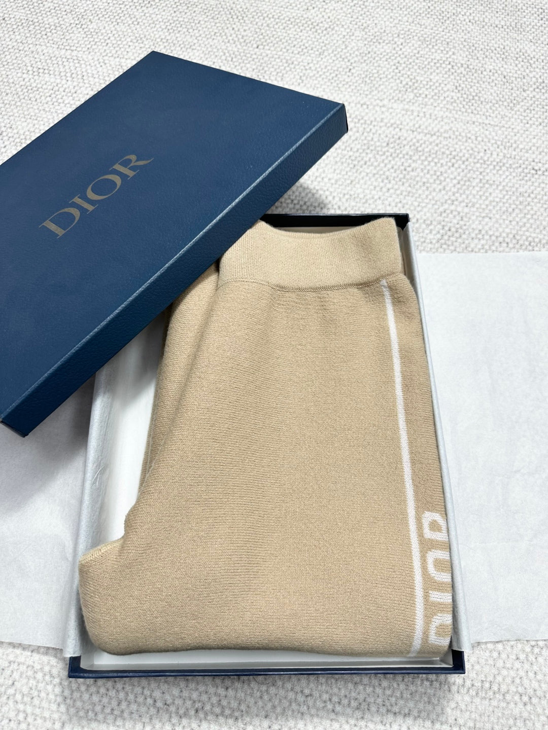 CD Double-Faced Wide-Leg Pants Cashmere