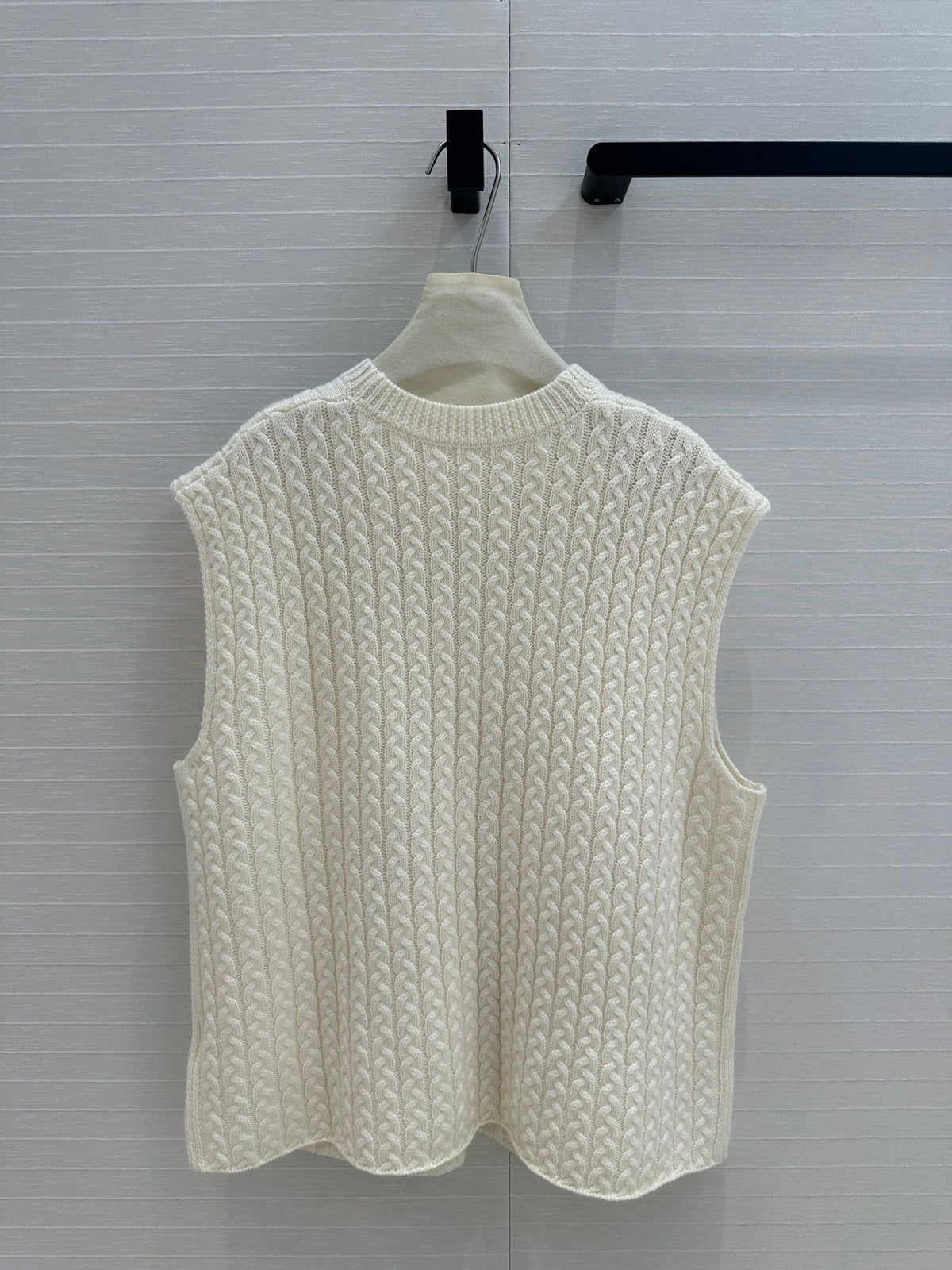 Loewe Knitted Vest Ivory Wool