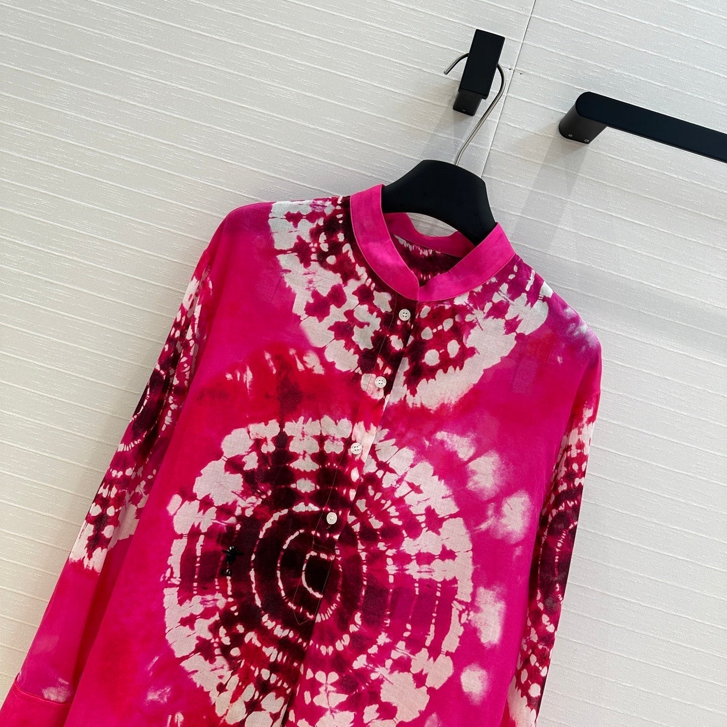 CD 25 Dopamine Dye Pattern Long-sleeved T-Shirt Pink Cotton