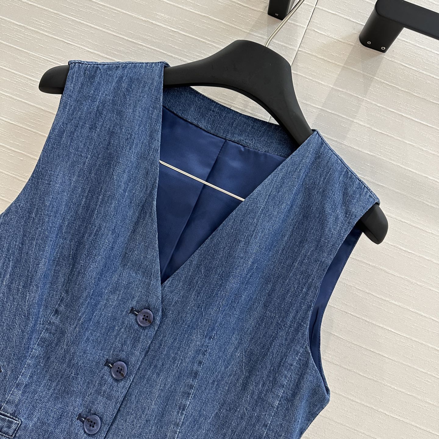CD 25 Denim Vest Blue Cotton