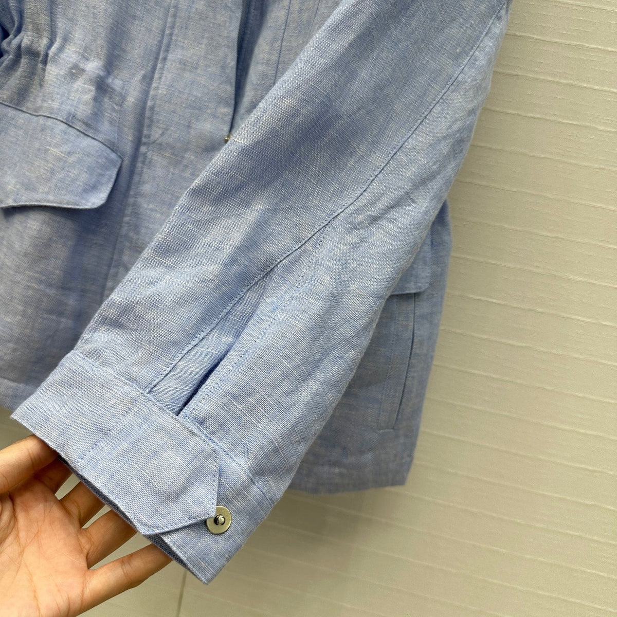 LP 25 Vest Blue Linen Polyester 272161