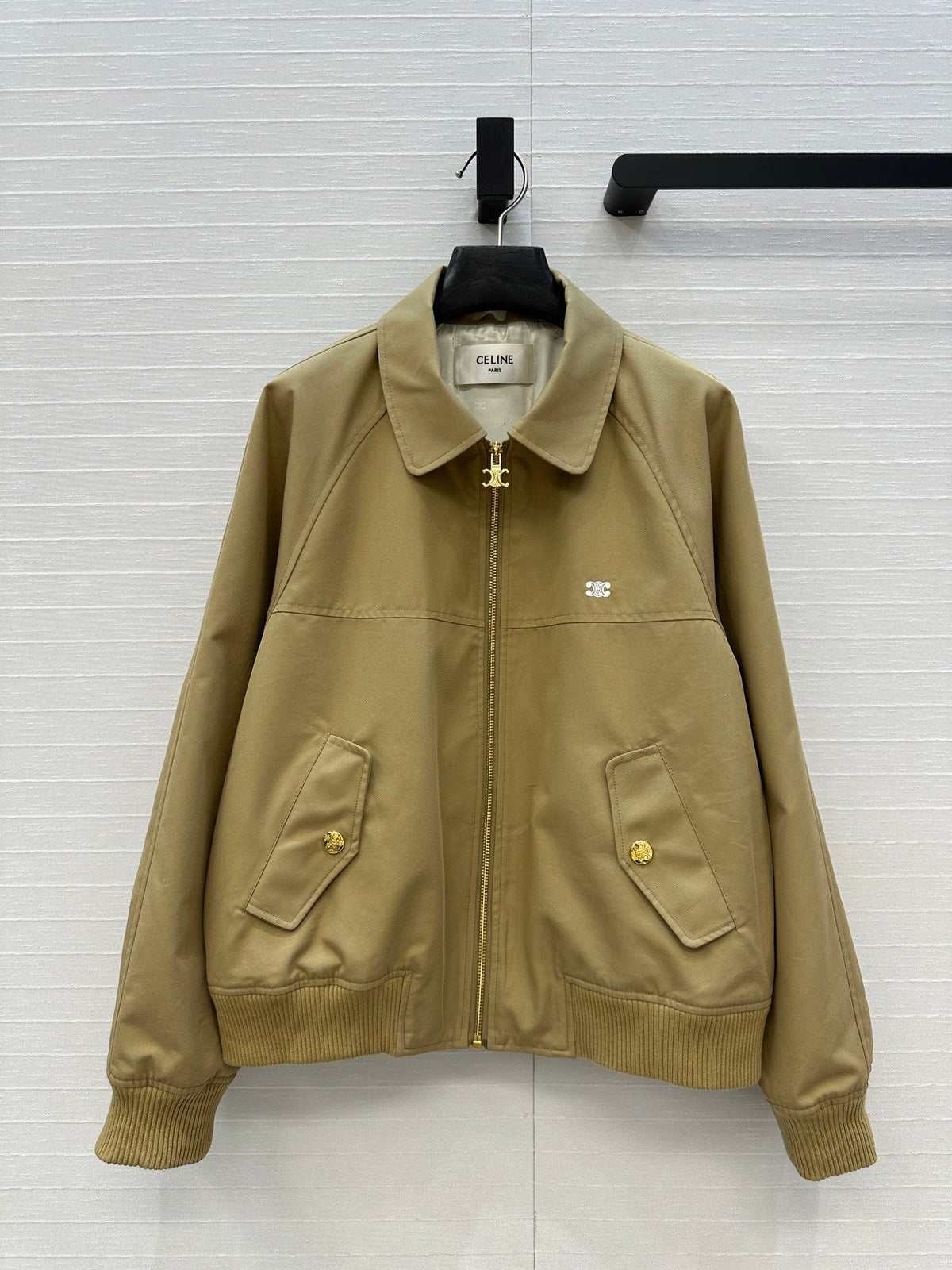 Celine 25 Jacket Khaki Viscose
