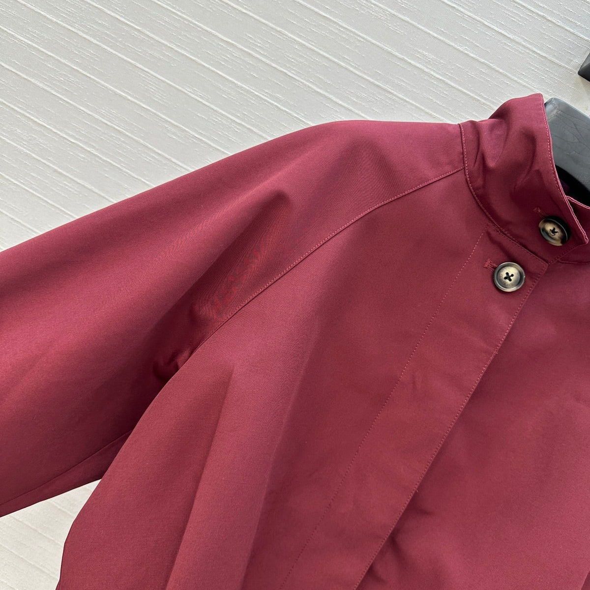 Loewe 25 Stand-up Collar Jacket Burgundy Polyester 288228