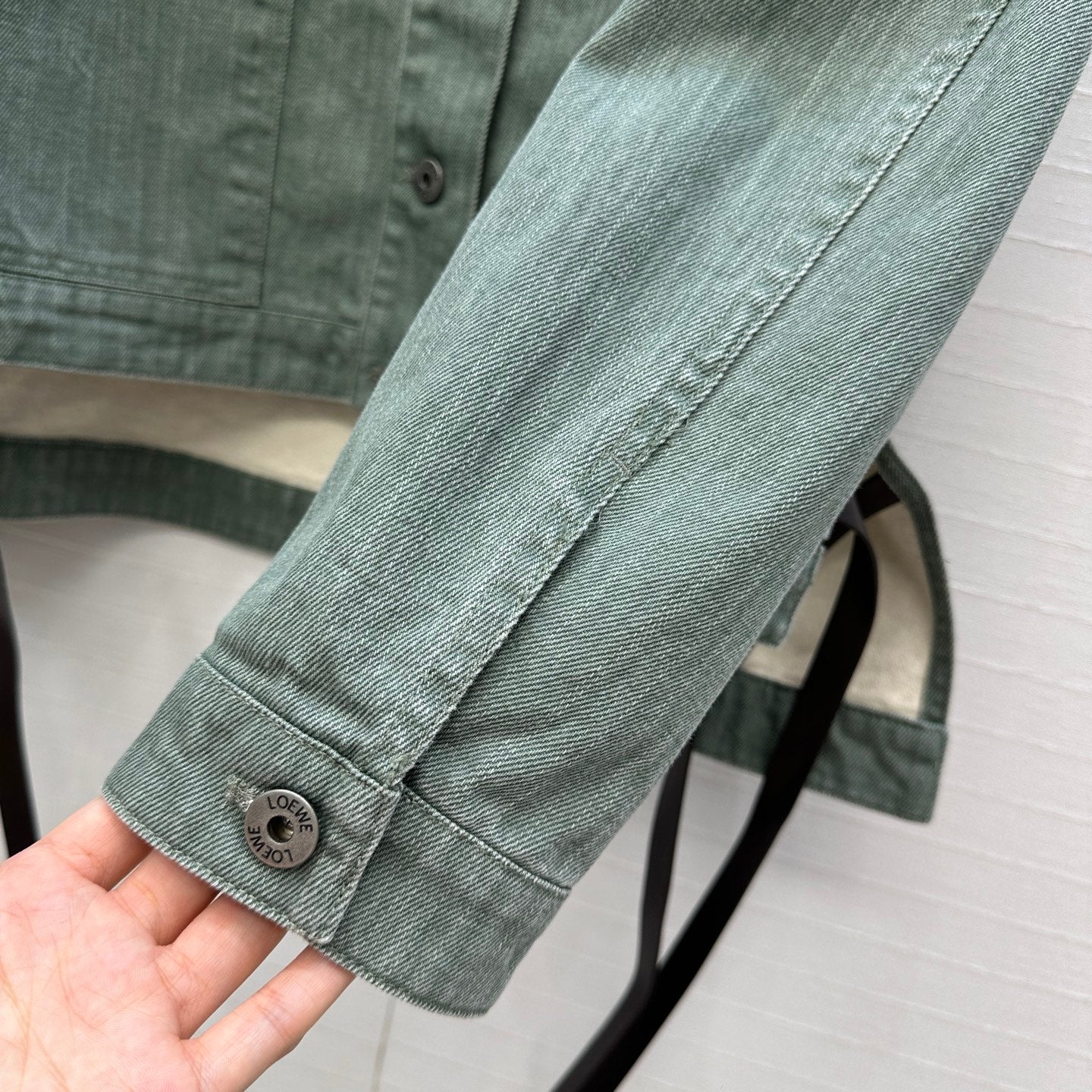Loewe 25 Jacket Dusky Green Denim