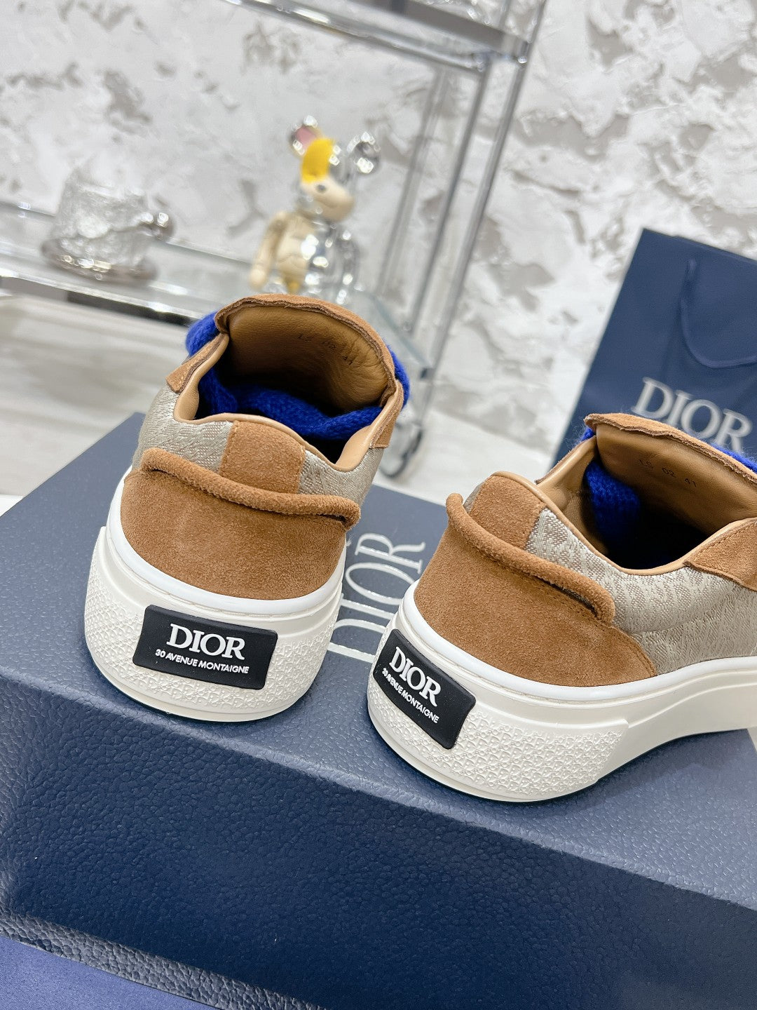 CD B33 Sneaker 30mm In Brown Suede 100656