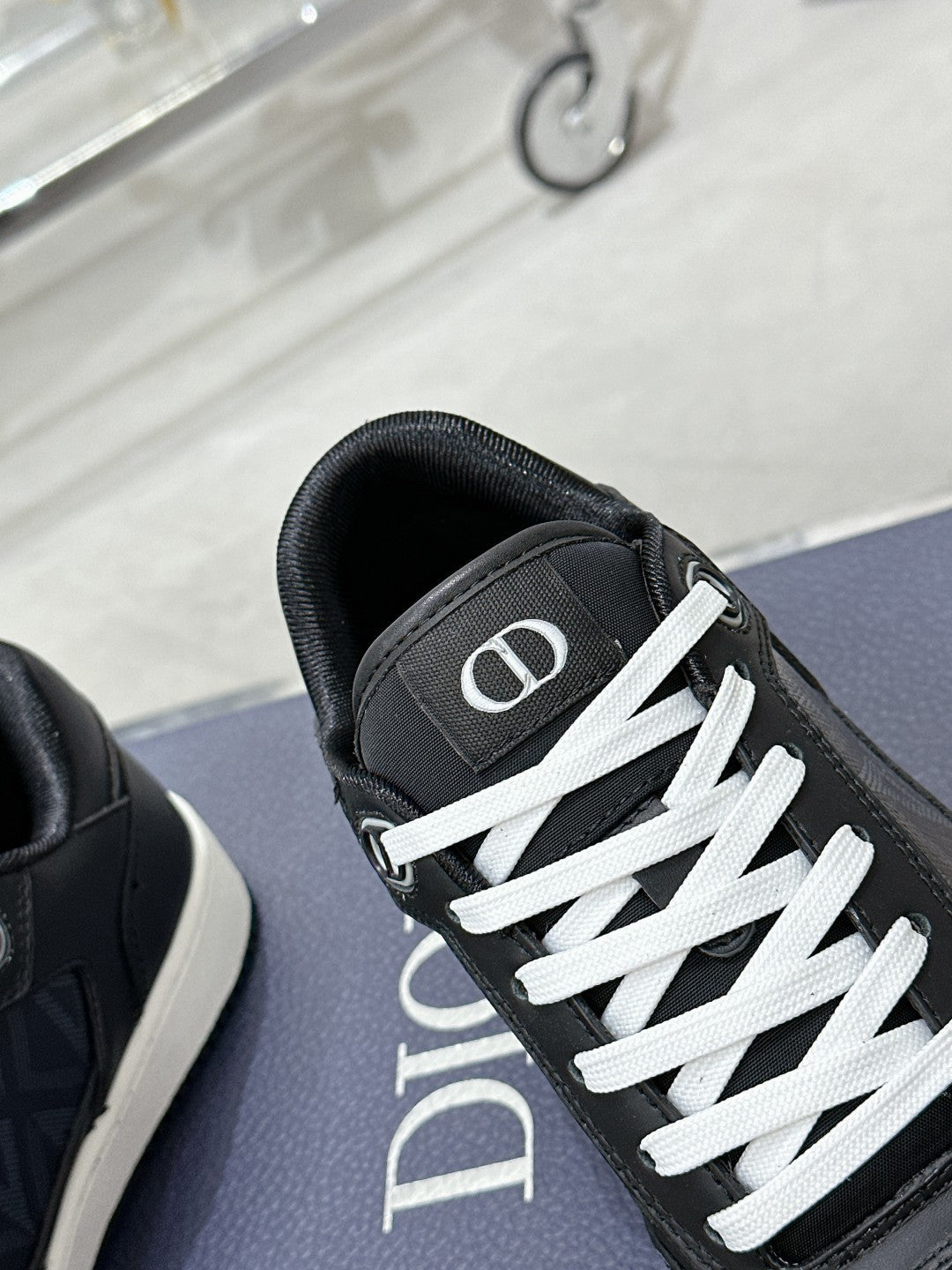 CD B27 Low-Top Sneaker 30mm In Black Calfskin 100817
