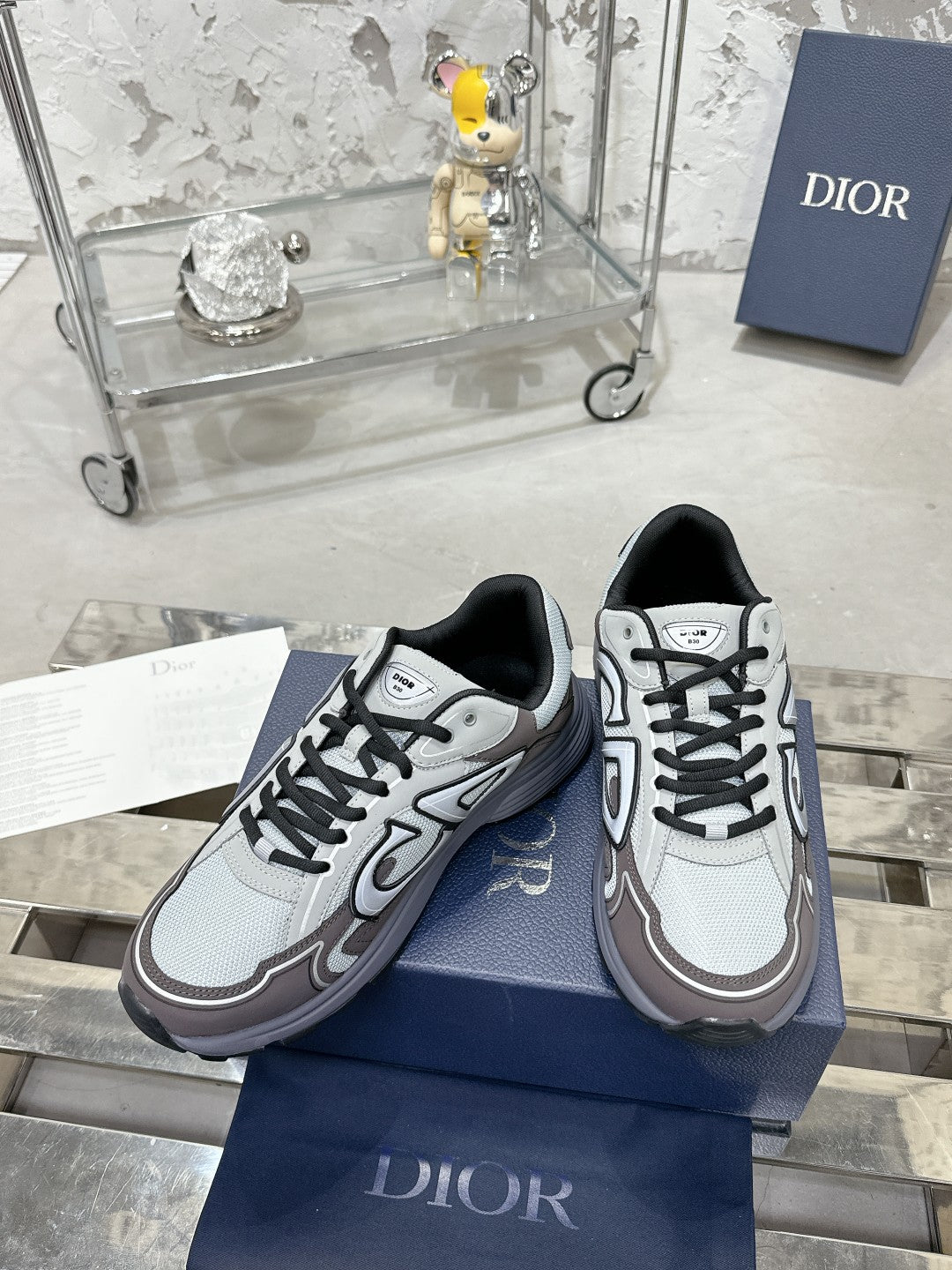CD B30 Sneaker 35mm In Grey Mesh Fabric 100644
