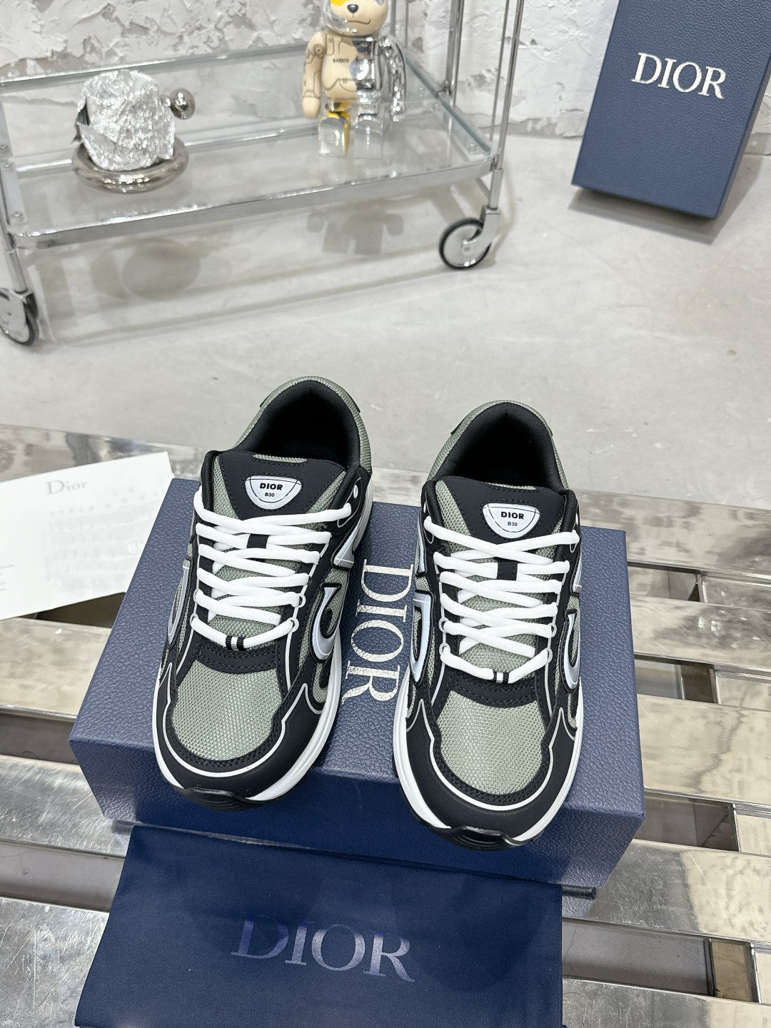 CD B30 Sneaker 35mm In Black Mesh Fabric 100646