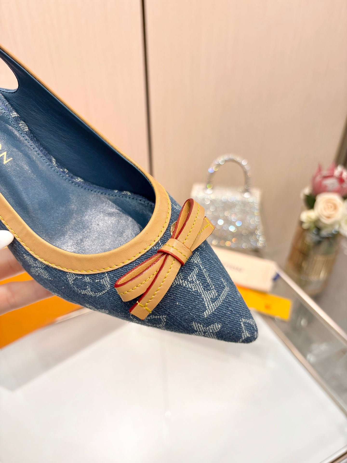 Louis Vuitton 2026 Slingback 55mm Blue Denim Leather 832886