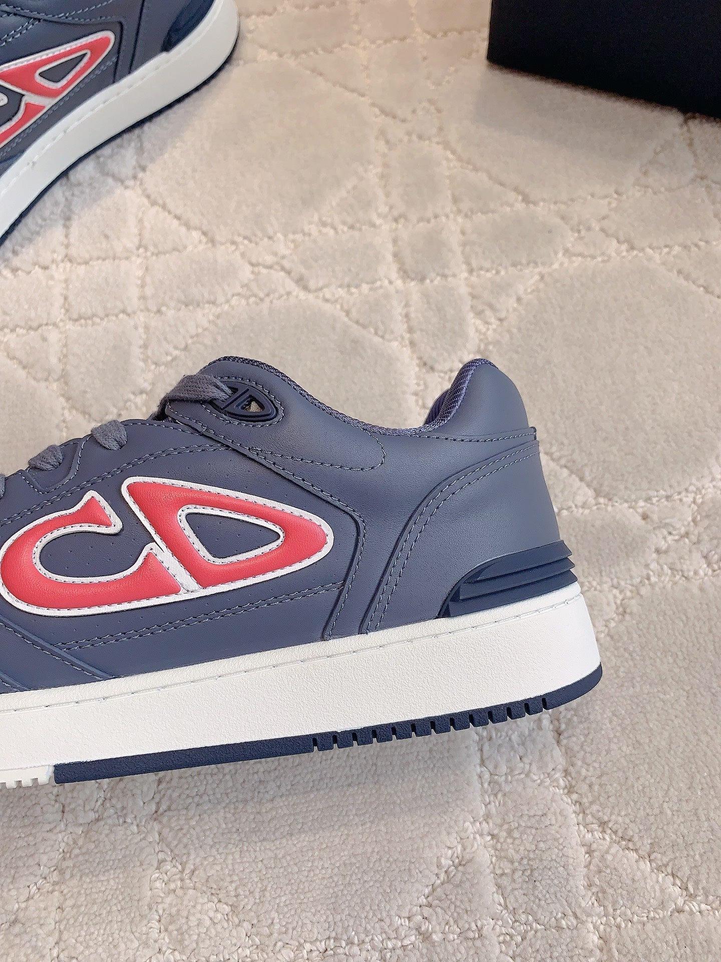 CD AND STONE ISLAND B57 Low-Top Sneaker â€“ Limited And Numbered Edition Blue Mix Red Calfskin