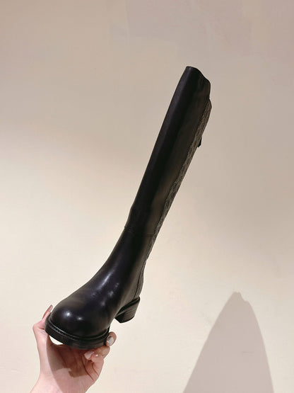 Gucci Riding Long Boot Black Sheepskin 484877