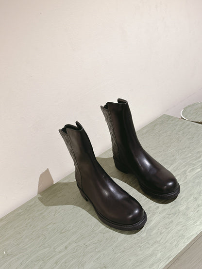 Gucci Riding Ankle Boot Black Sheepskin 484878