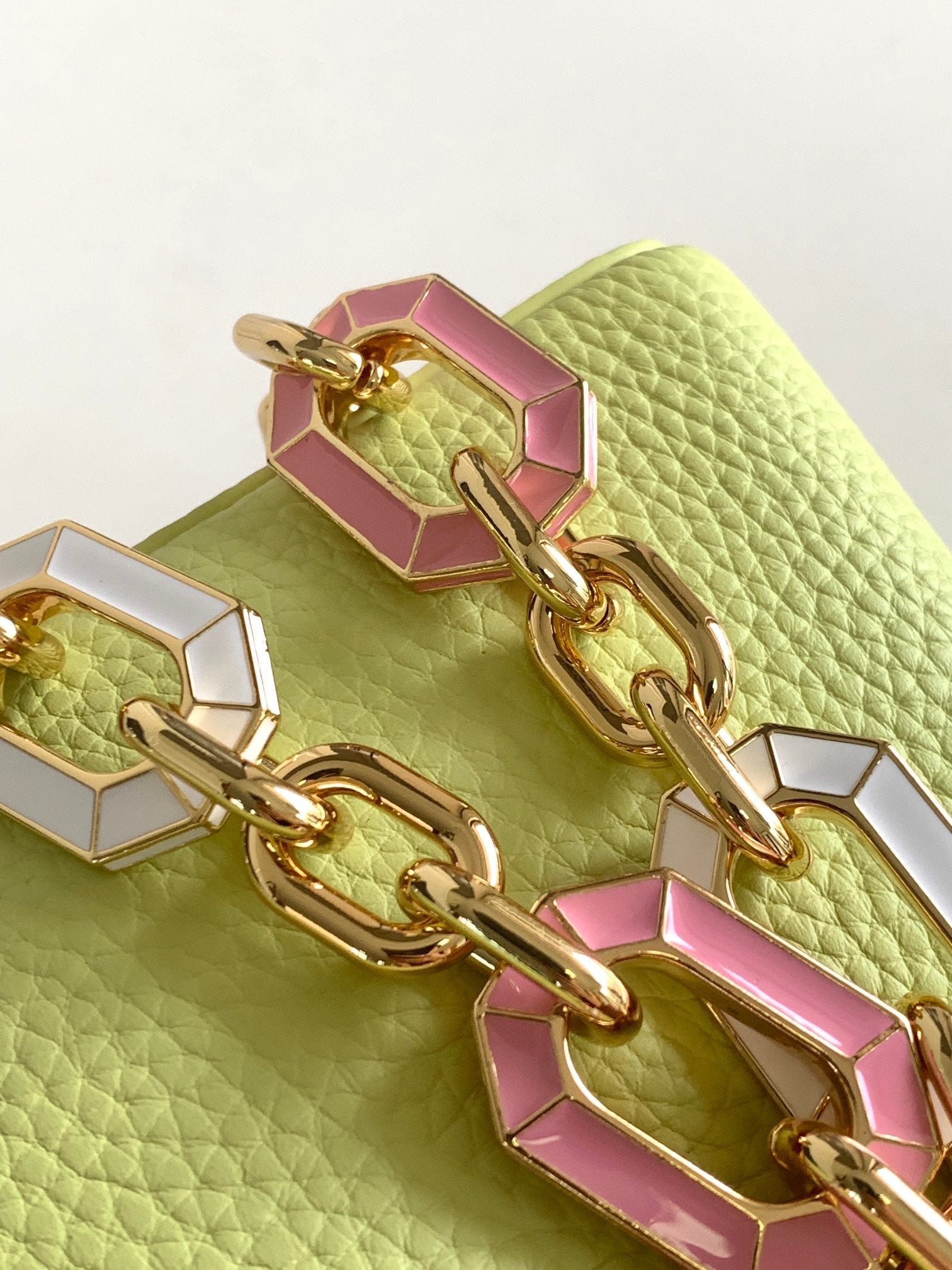 CAPUCINES MINI 21 IN PEAR GREEN TAURILLON GOLD HARDWARE
