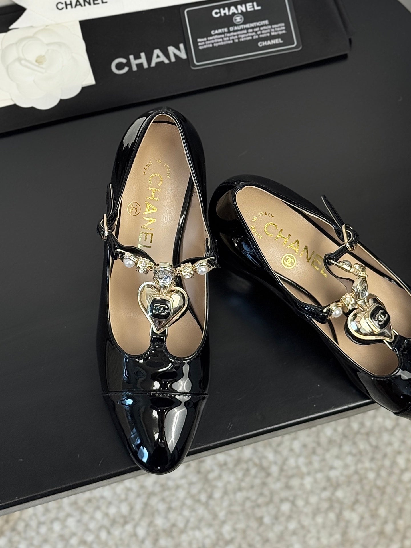 CC 25 Marry Jane Black Lambskin 329763
