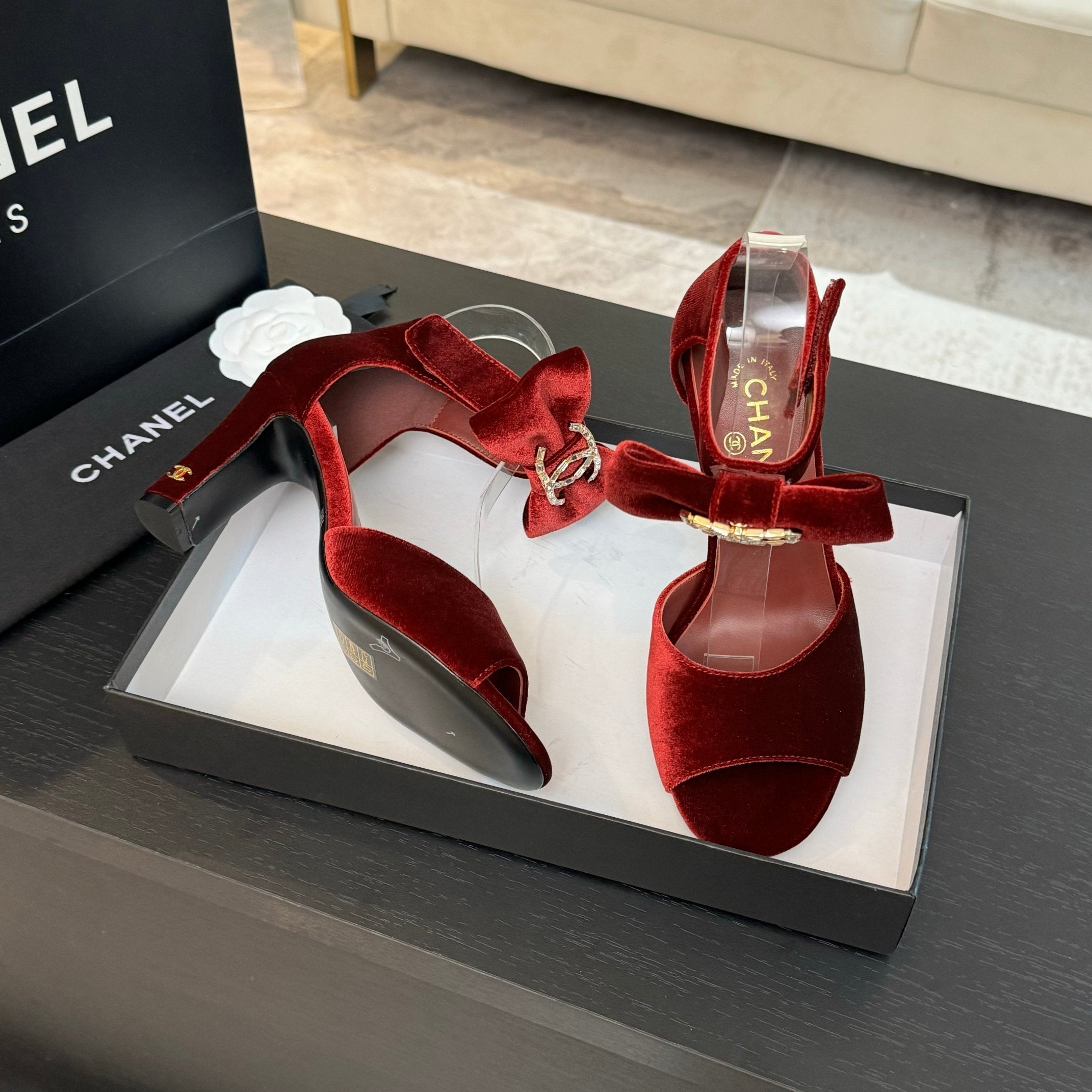 CC Sandals Red Velvet