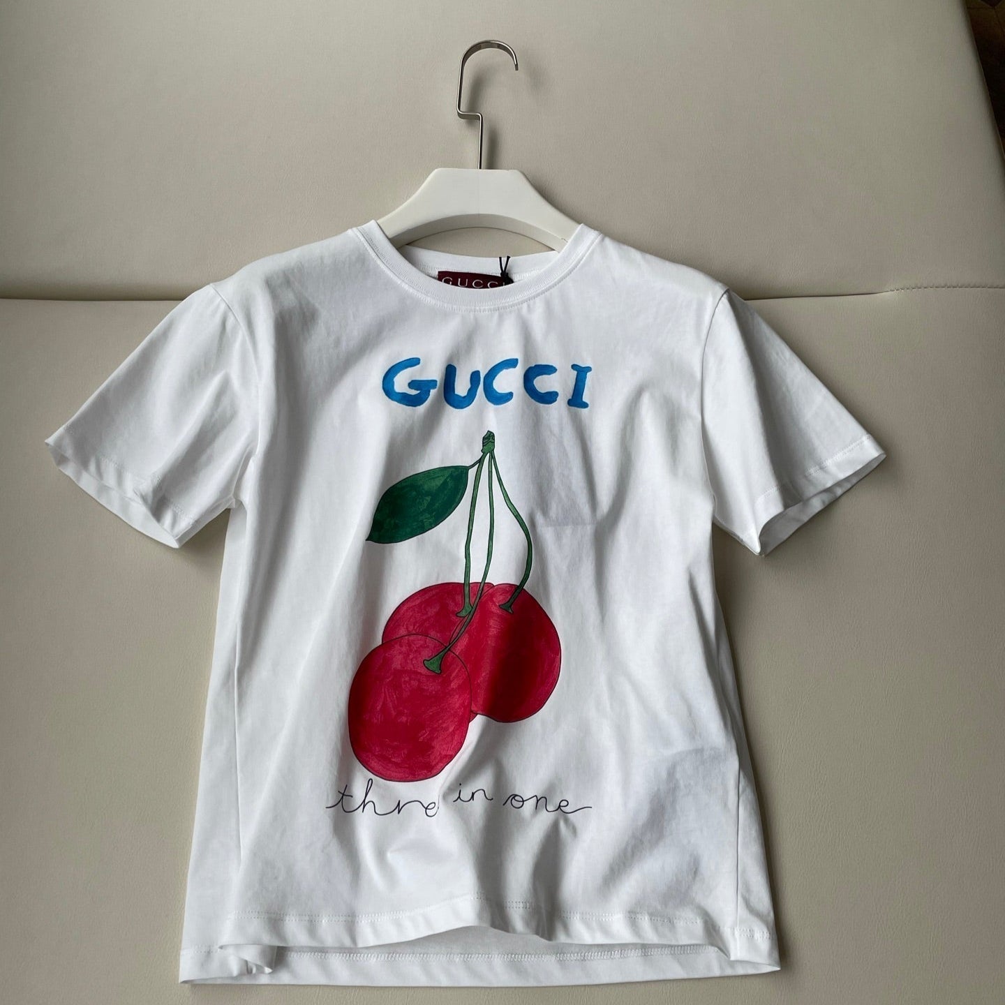 Gucci 25 Cherry T-shirt White Red Cotton