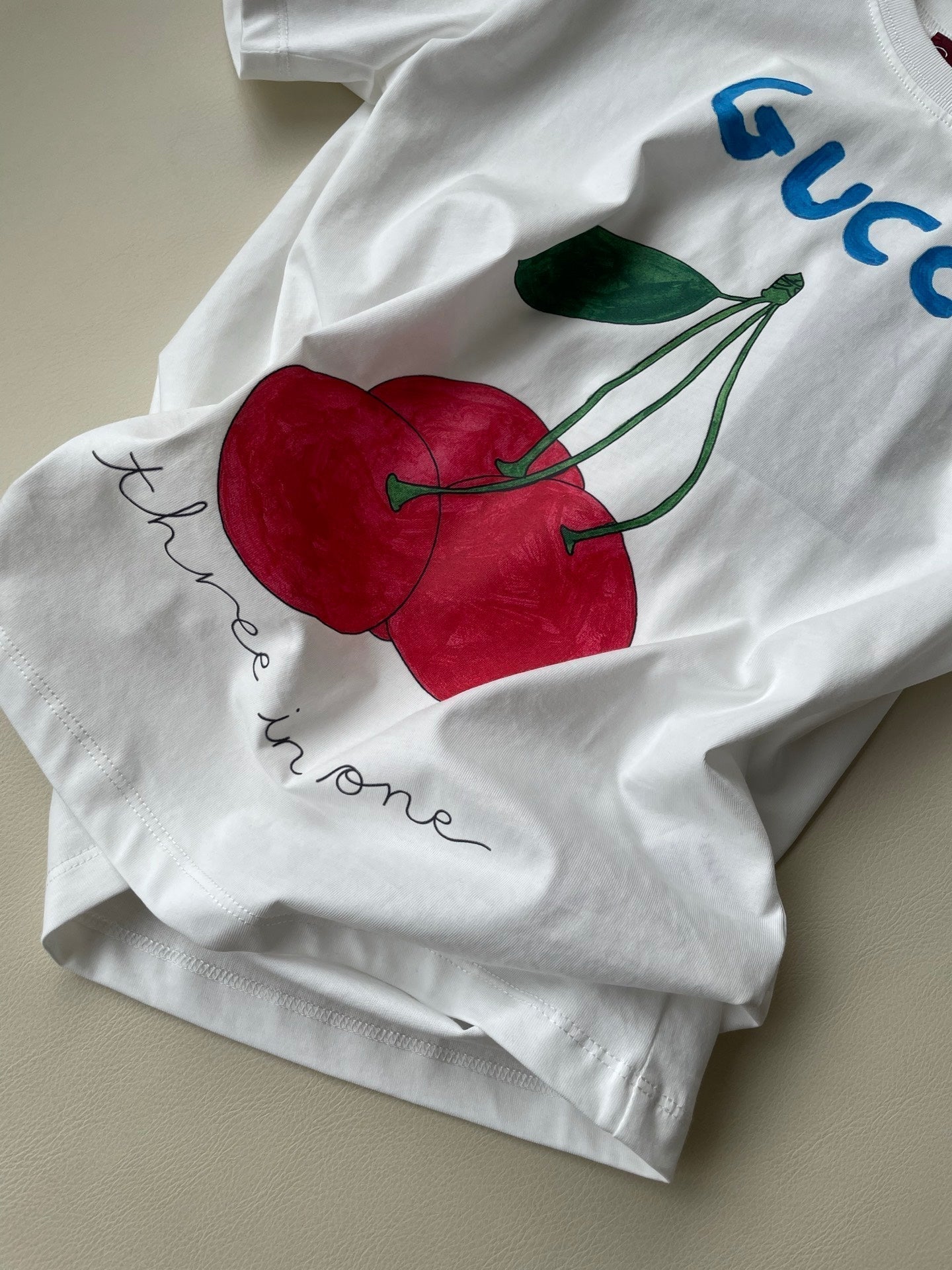 Gucci 25 Cherry T-shirt White Red Cotton