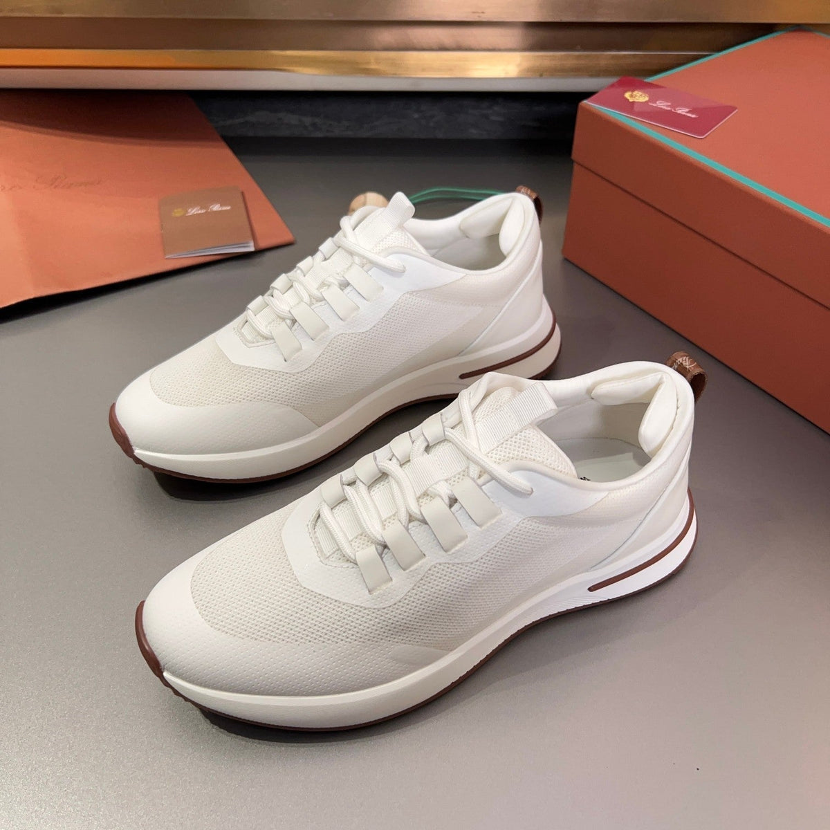 LP BRUNELLO SNEAKERS WHITE MESH BREATHABLE