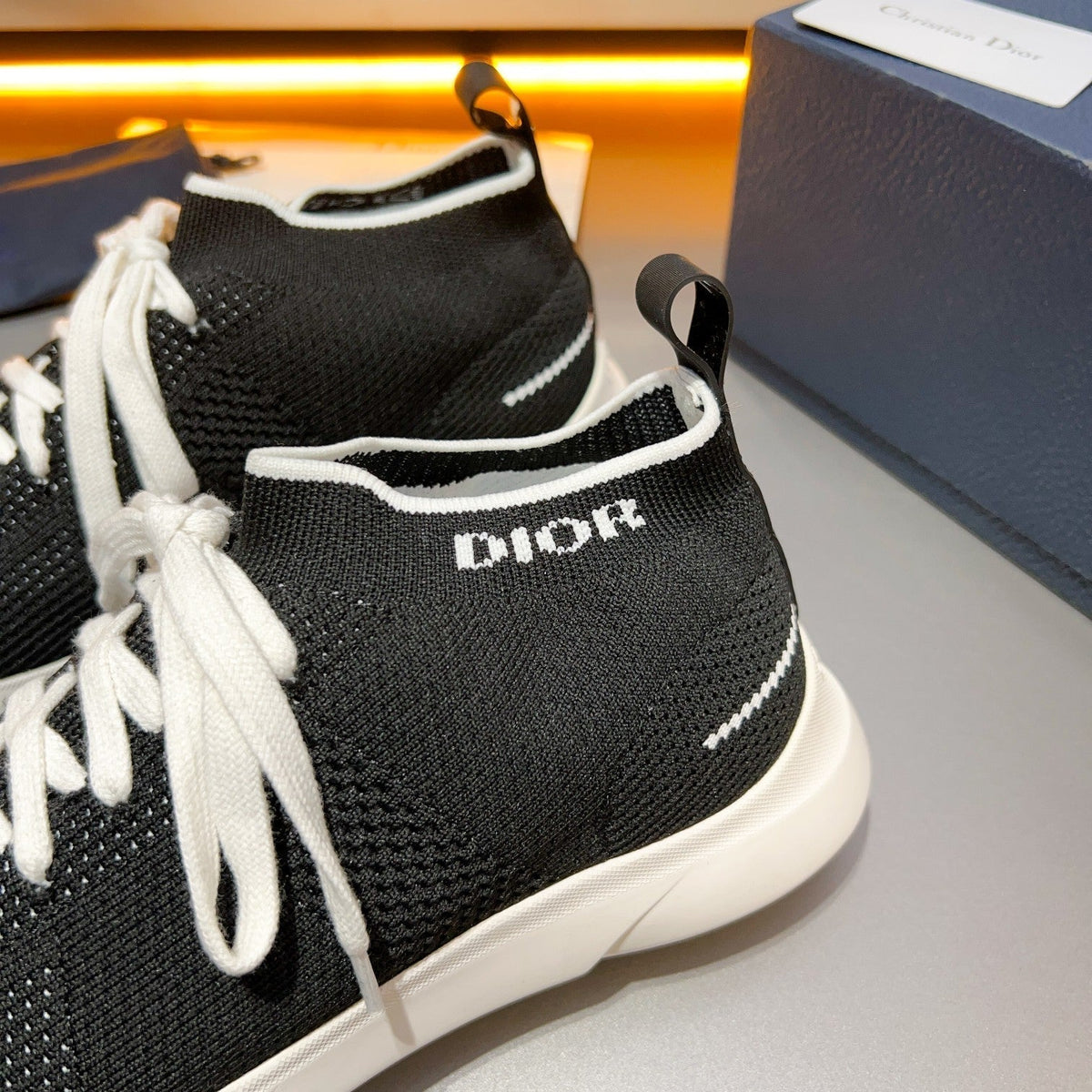 CD B21 LOW TOP KNIT SNEAKER BLACK FABRIC