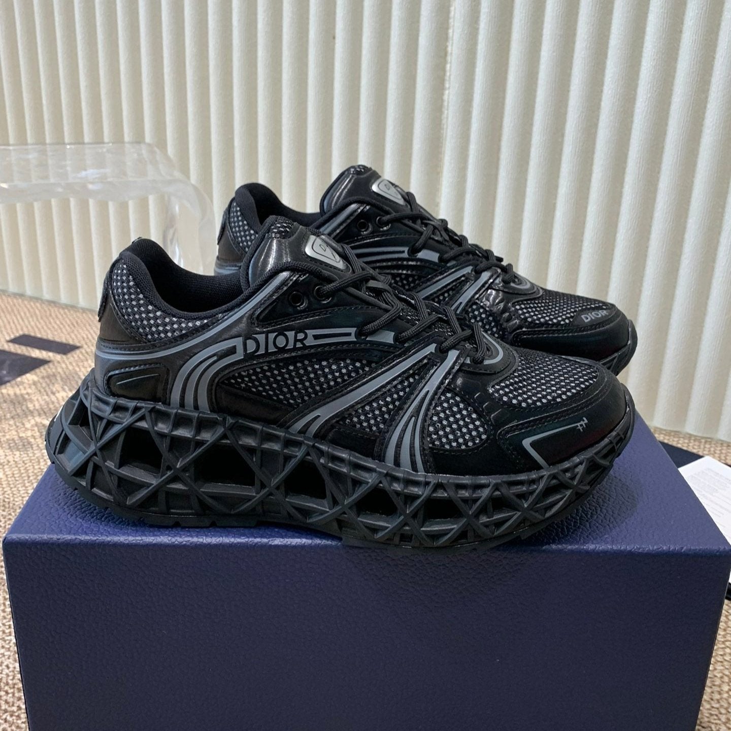 CD Sneaker B35 In Black Calfskin And Fabric 113123