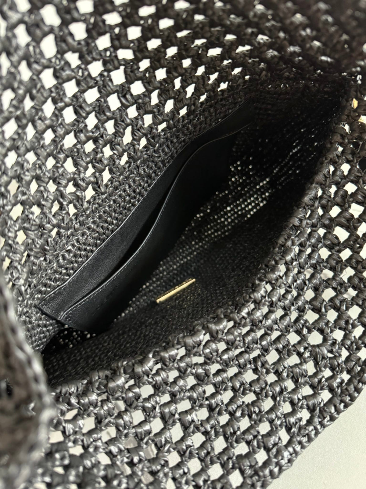 Loewe Ola Shoulder Bag 26 Black Raffia 274683