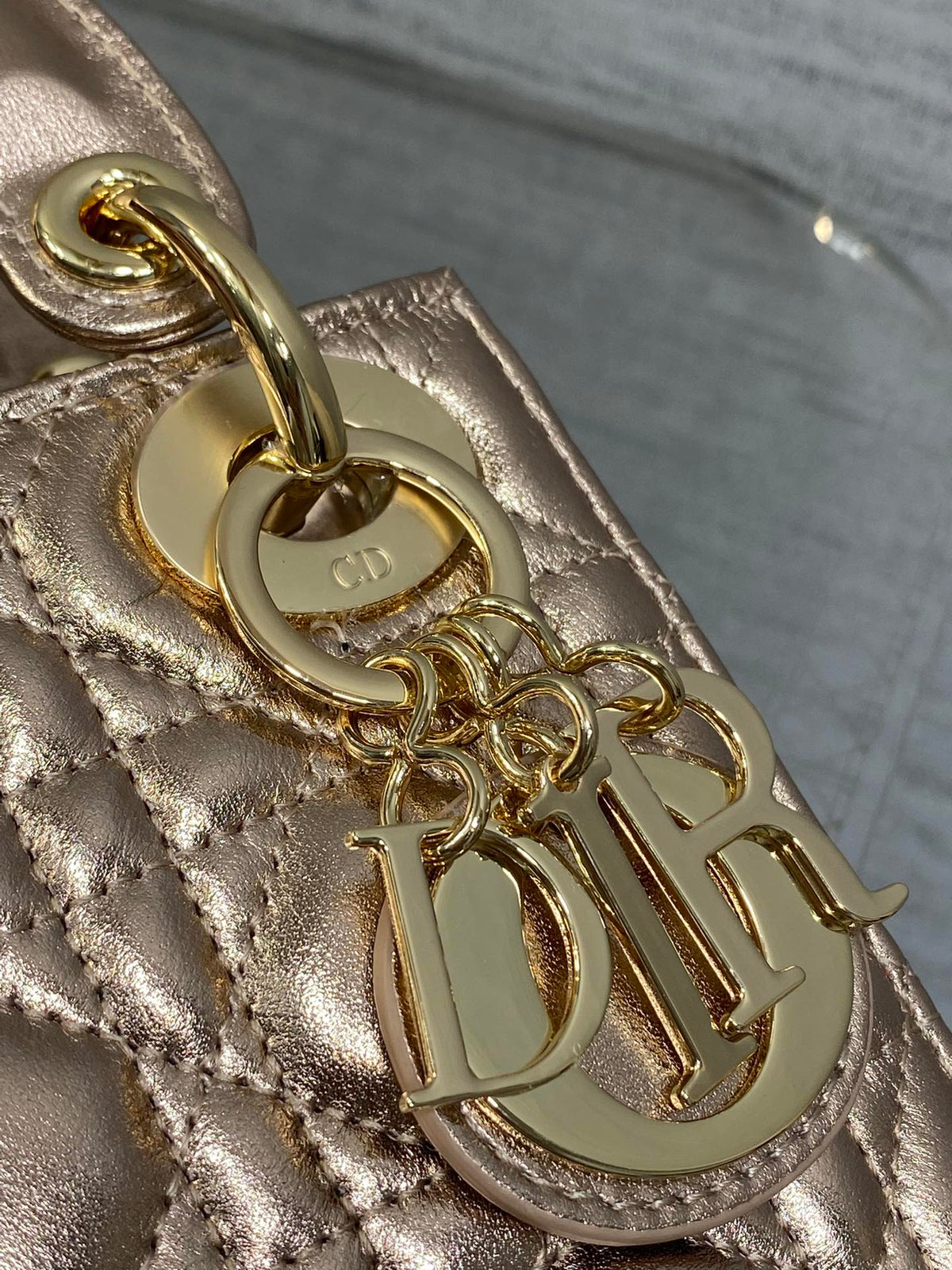 Dior 2026 Mini Lady Dior Bag Rose Gold Lambskin 270518