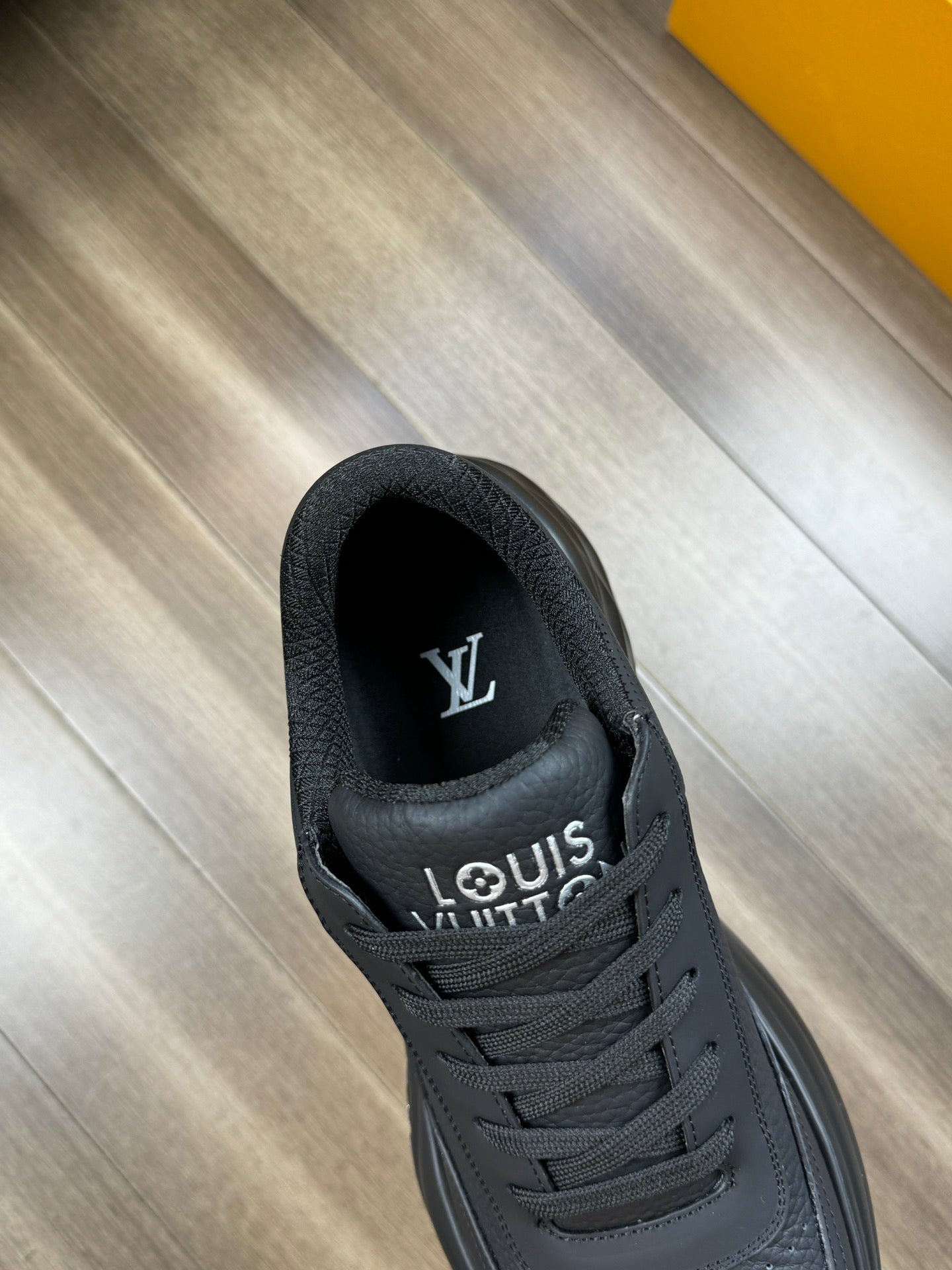 LV SPORT SNEAKER IN BLACK CALFSKIN WITH LOGO