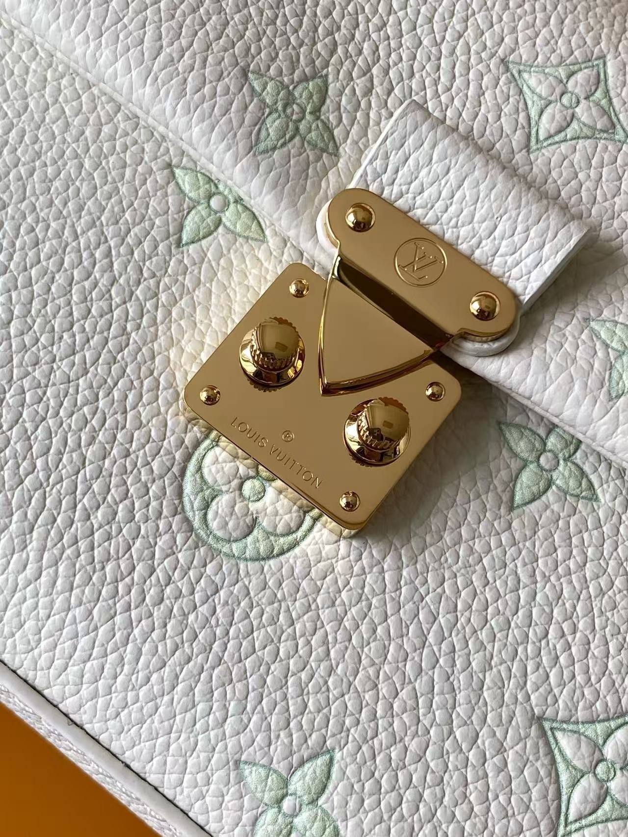 LV 2026 Nano Madeleine Handbag White Green Monogram Empreinte Leather 281411