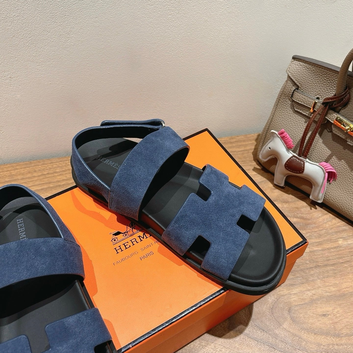 HM Men's 25 Genius  Sandals Blue Suede 651352