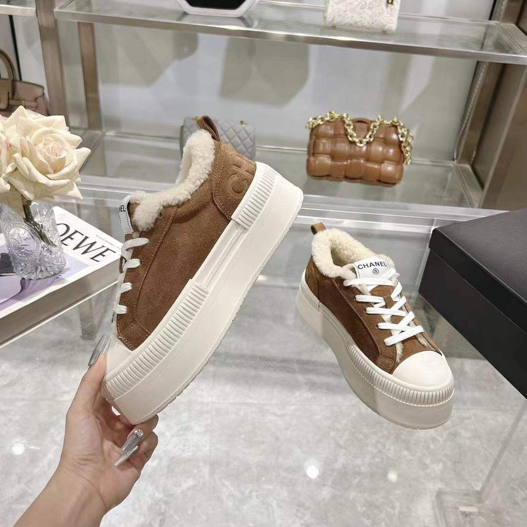 CC Sneaker Brown Suede Wool Lining