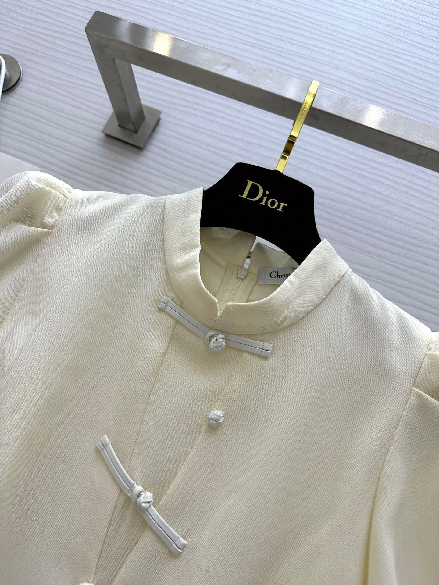 CD 25 Dress Light Cream Cotton