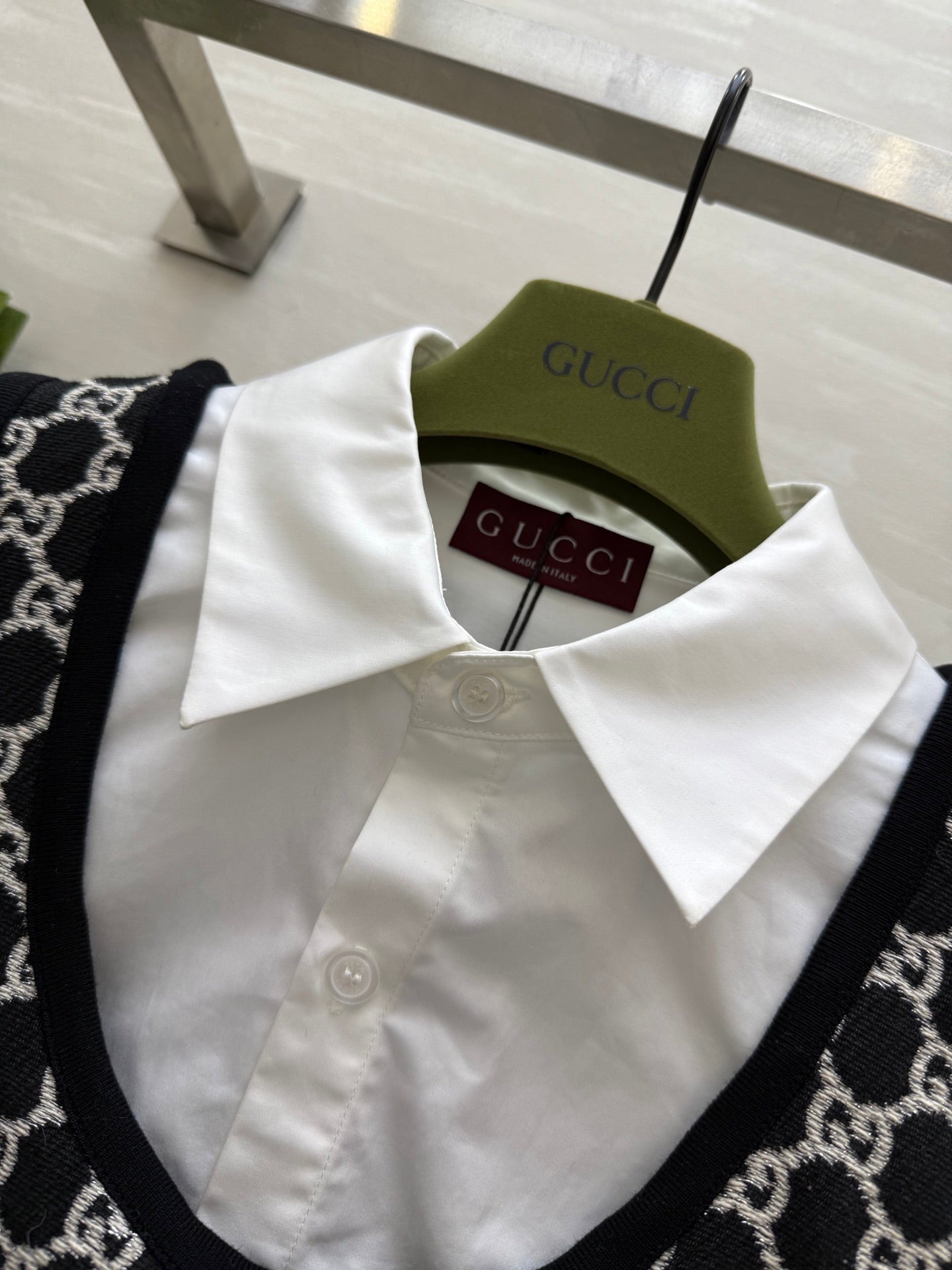 Gucci 25 Two-piece Dress Black White Jacquard Fabric