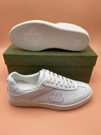 GG Men's G75 Sneaker White Cowhide 523545