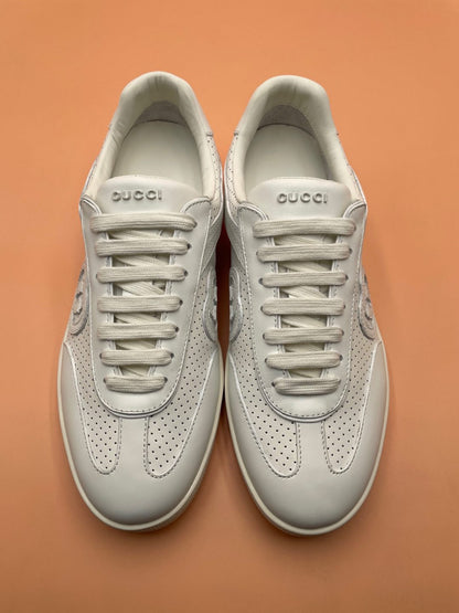 GG Men's G75 Sneaker White Cowhide 523545